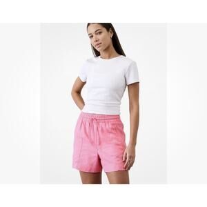 Athleta Retreat Dark Pink Linen Mid Rise 4" Short PLUS Size 2X